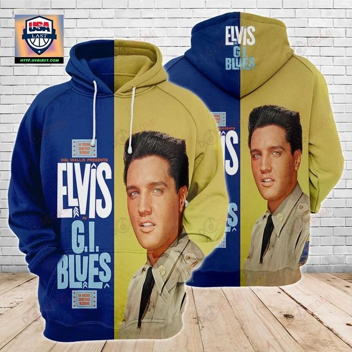 Elvis Presley G.I Blues 3D All Over Print Hoodie - Stand easy bro