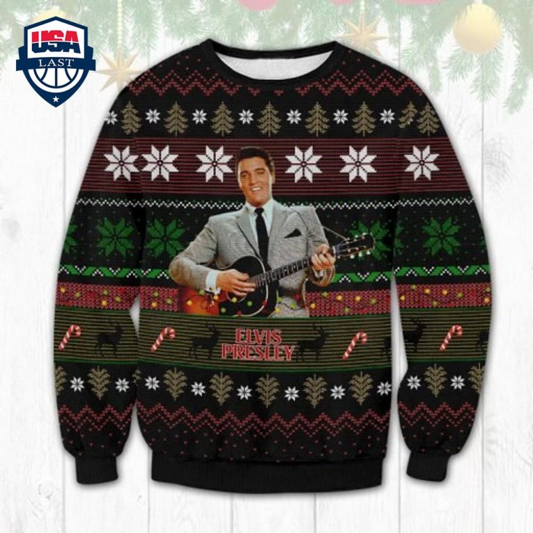 Elvis Presley Ugly Christmas Sweater - You look so healthy and fit
