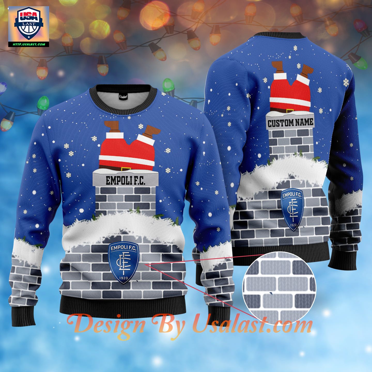 Empoli FC Santa Claus Custom Name Ugly Christmas Sweater – Usalast