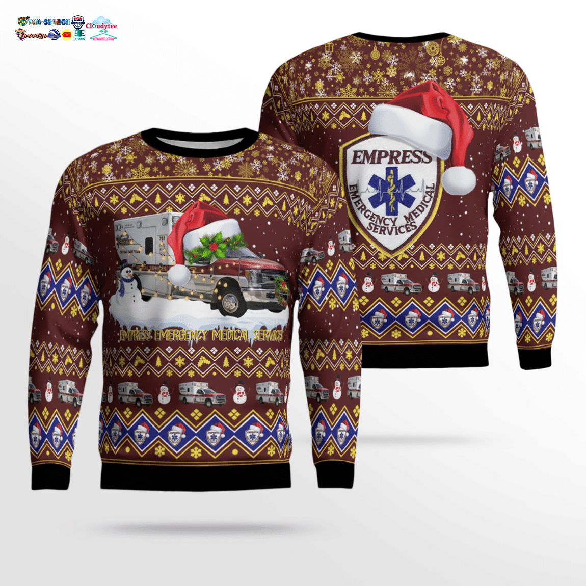Empress EMS 3D Christmas Sweater - Eye soothing picture dear
