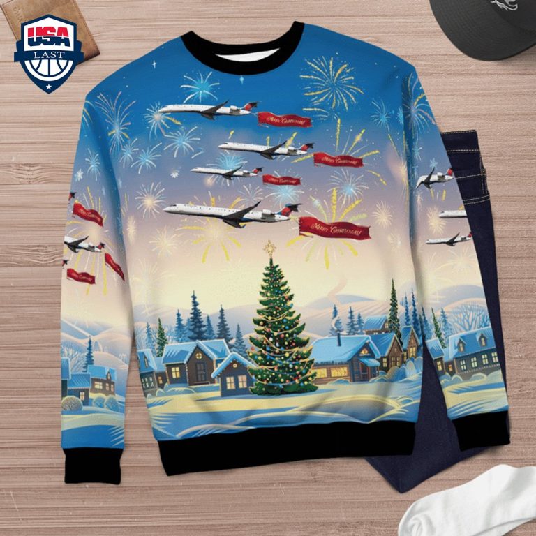 Endeavor Air Bombardier CRJ-900LR 3D Christmas Sweater - Loving, dare I say?
