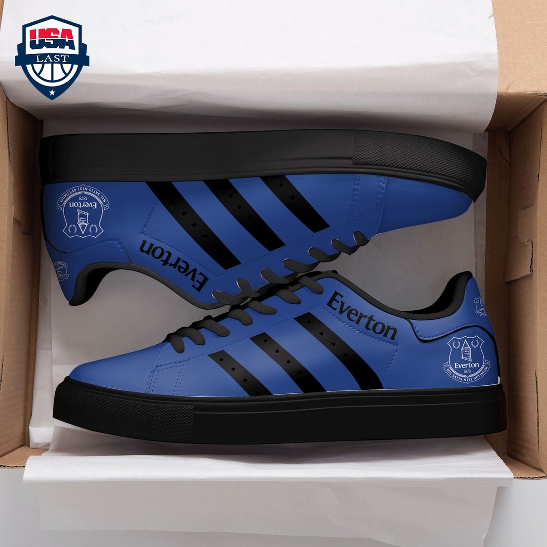 Everton FC Black Stripes Style 1 Stan Smith Low Top Shoes – Saleoff
