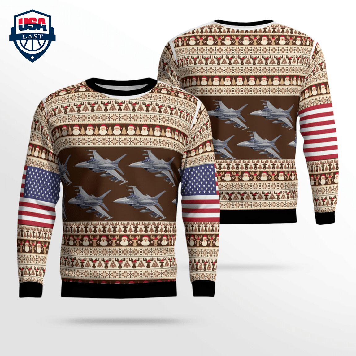 F-16 Fighting Falcon 3D Christmas Sweater – Saleoff