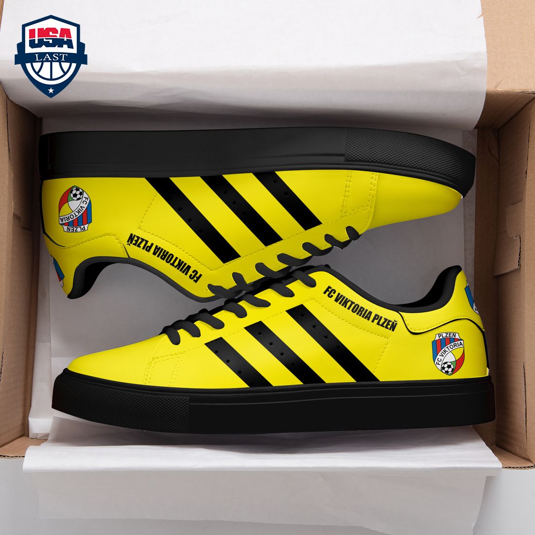 FC Viktoria Plzen Black Stripes Style 2 Stan Smith Low Top Shoes – Saleoff