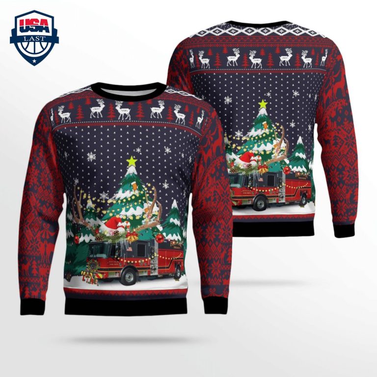 Fern Creek Fire Department 3D Christmas Sweater - I am in love with your dress