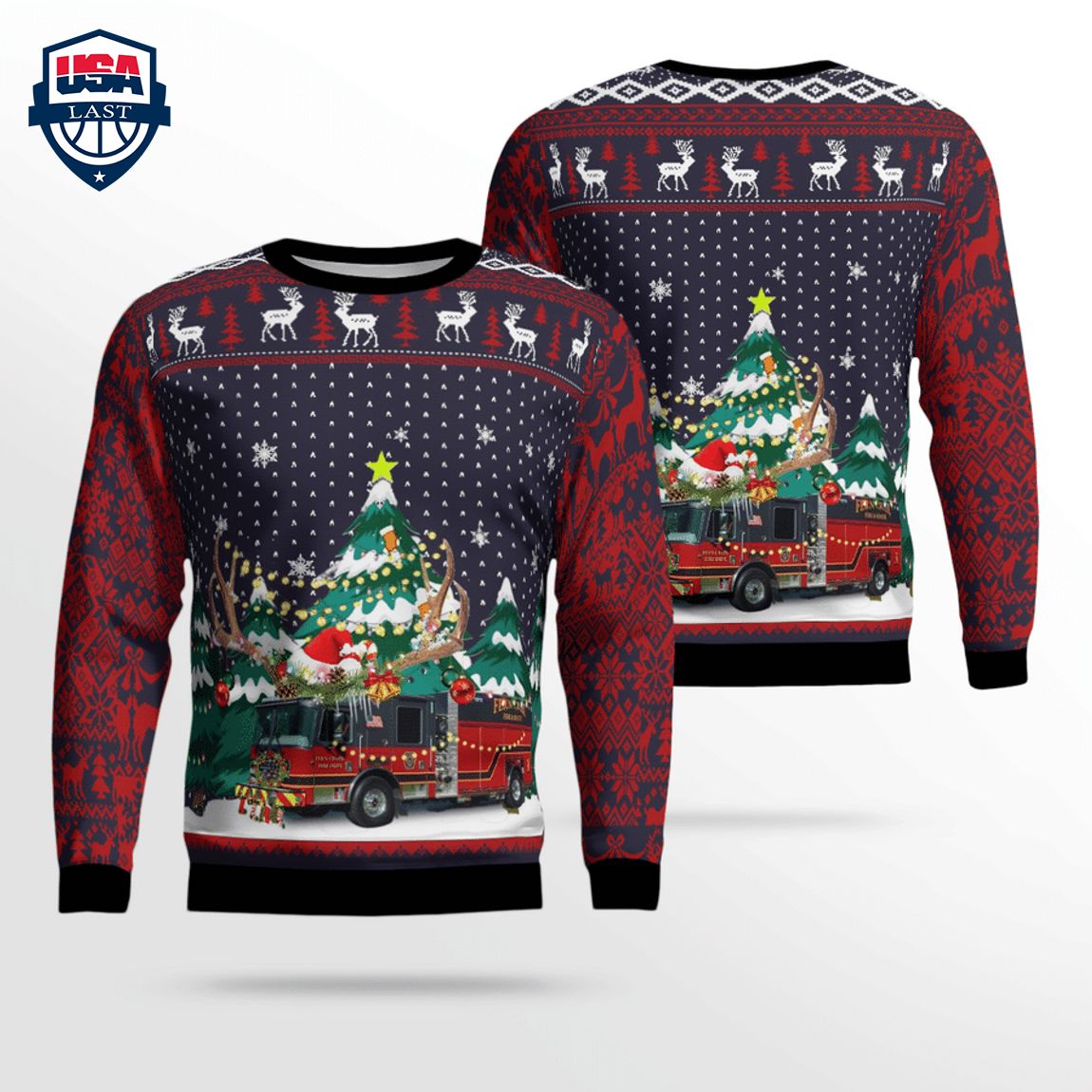 Fern Creek Fire Department 3D Christmas Sweater – Saleoff