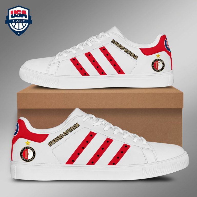 Feyenoord Rotterdam Red Stripes Stan Smith Low Top Shoes - Stunning