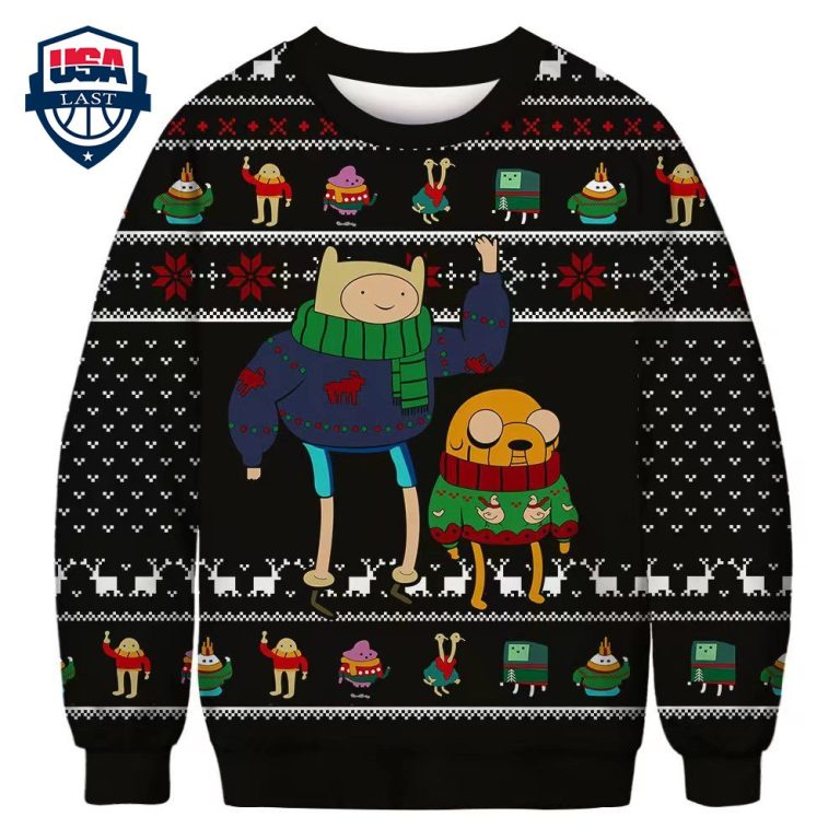 Finn Jake Adventure Time Ugly Christmas Sweater - Selfie expert