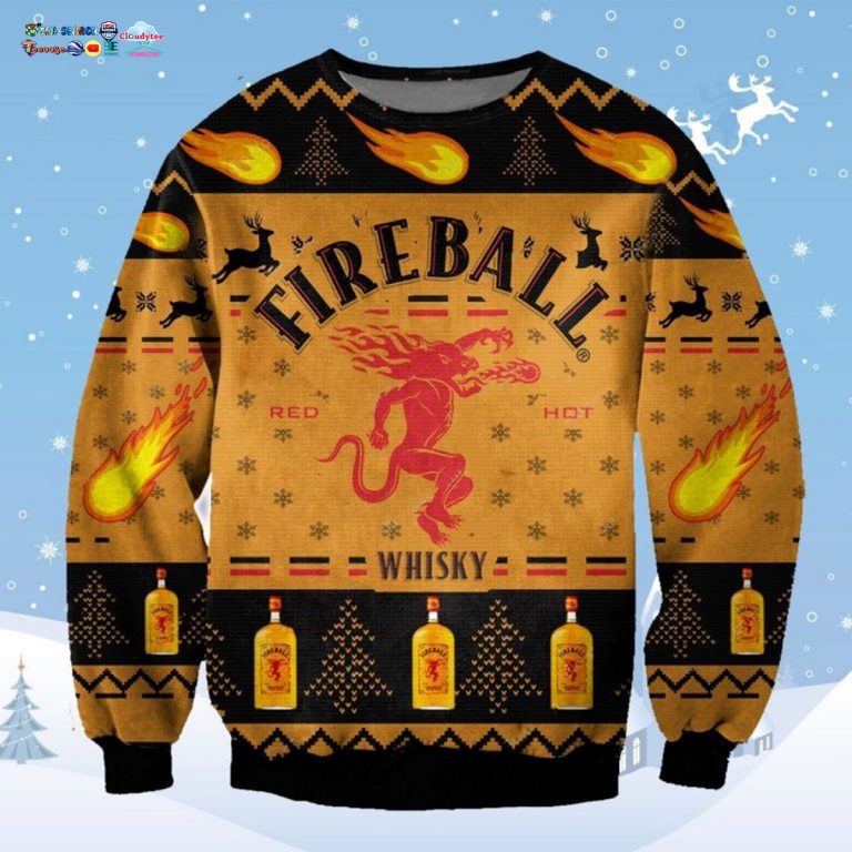 Fireball Ugly Christmas Sweater - Looking so nice