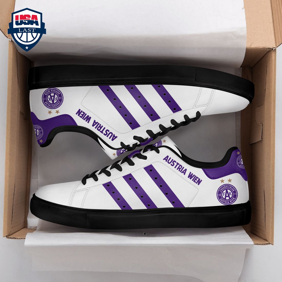 FK Austria Wien Purple Stripes Style 3 Stan Smith Low Top Shoes – Saleoff