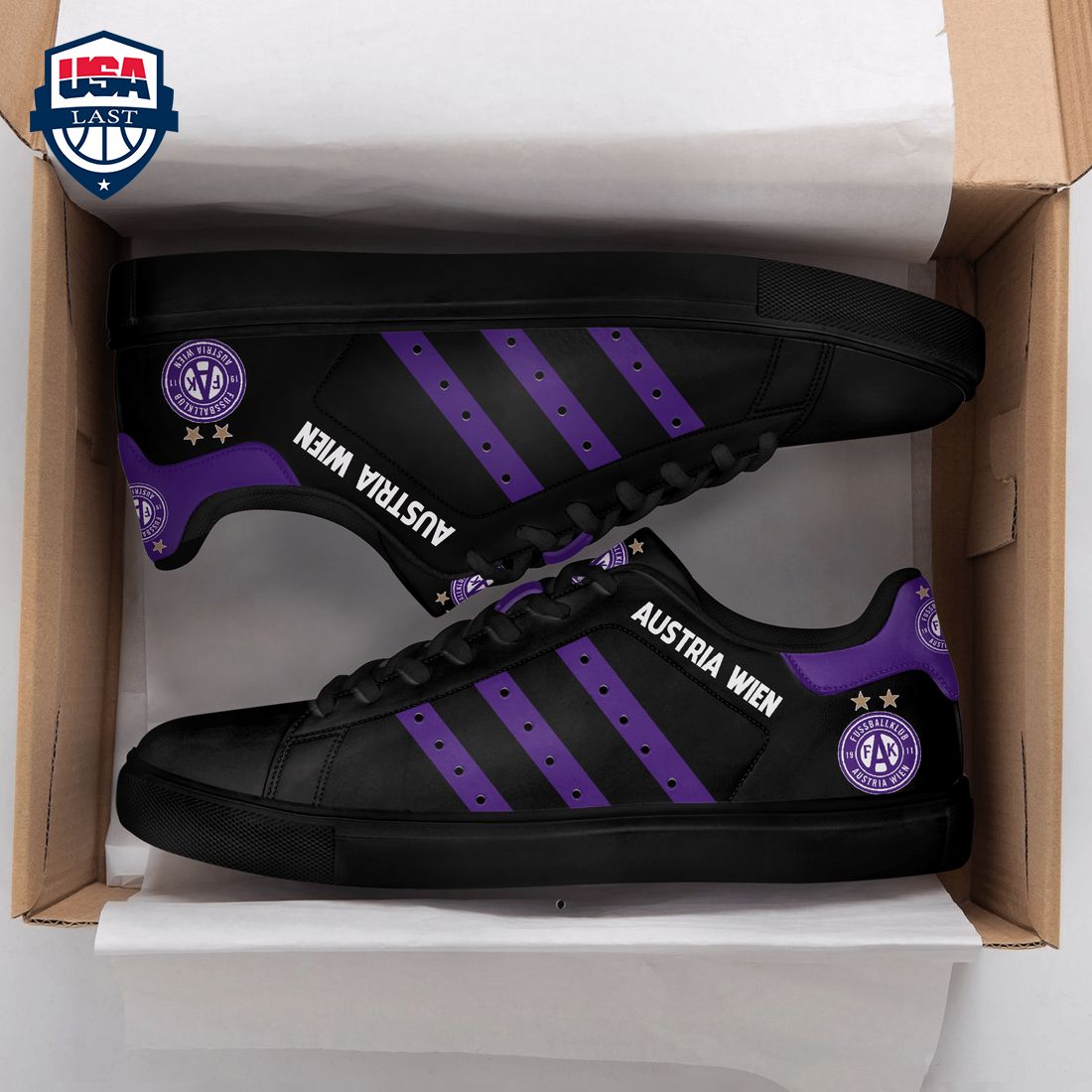 FK Austria Wien Purple Stripes Style 4 Stan Smith Low Top Shoes – Saleoff
