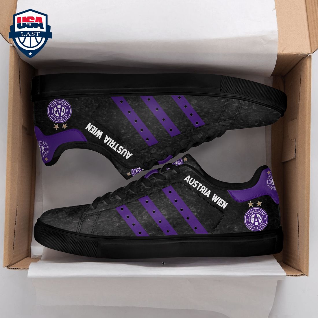FK Austria Wien Purple Stripes Style 5 Stan Smith Low Top Shoes – Saleoff