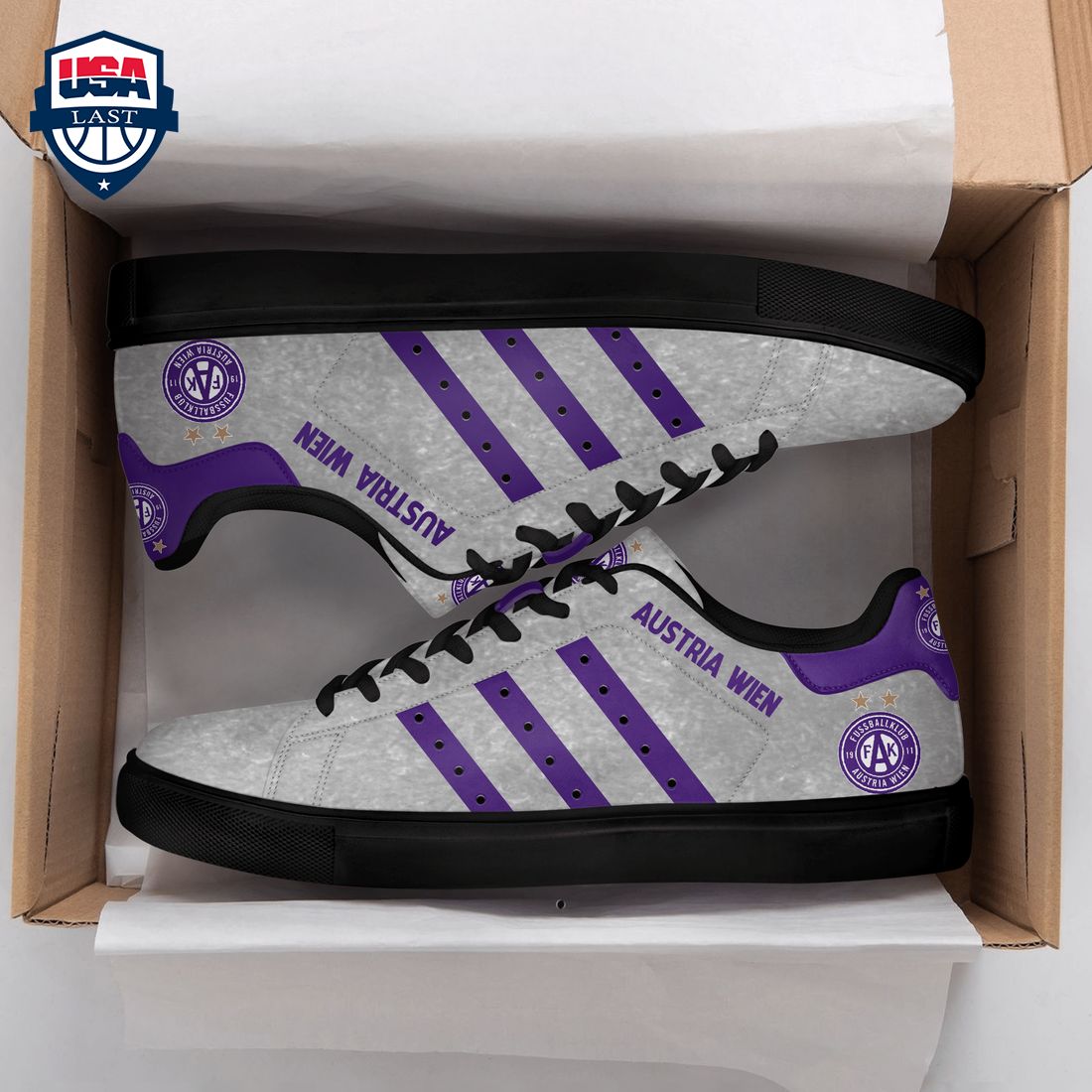 FK Austria Wien Purple Stripes Style 6 Stan Smith Low Top Shoes – Saleoff