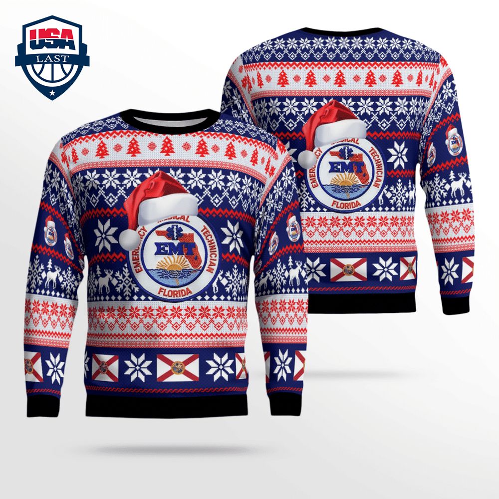 Florida EMT 3D Christmas Sweater – Saleoff