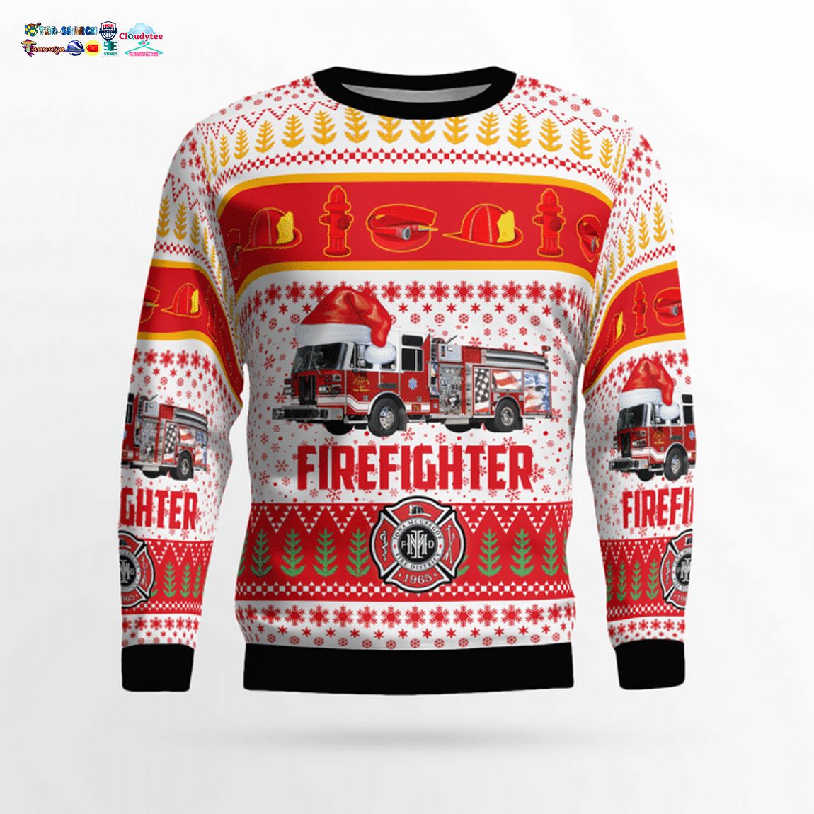 Florida Iona McGregor Fire Protection & Rescue Service District 3D Christmas Sweater