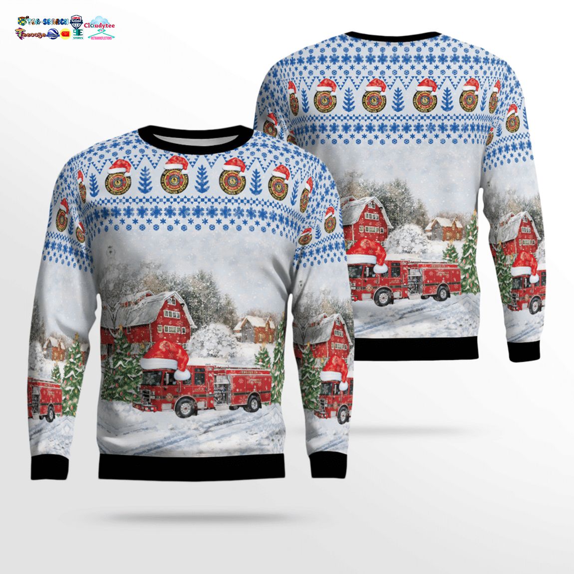 Florida Jacksonville Fire and Rescue Department Ver 1 3D Christmas Sweater – Saleoff