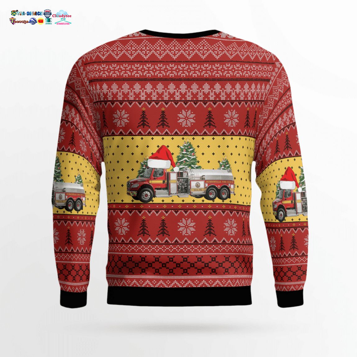 Florida Jacksonville Fire and Rescue Department Ver 2 3D Christmas Sweater - Saleoff