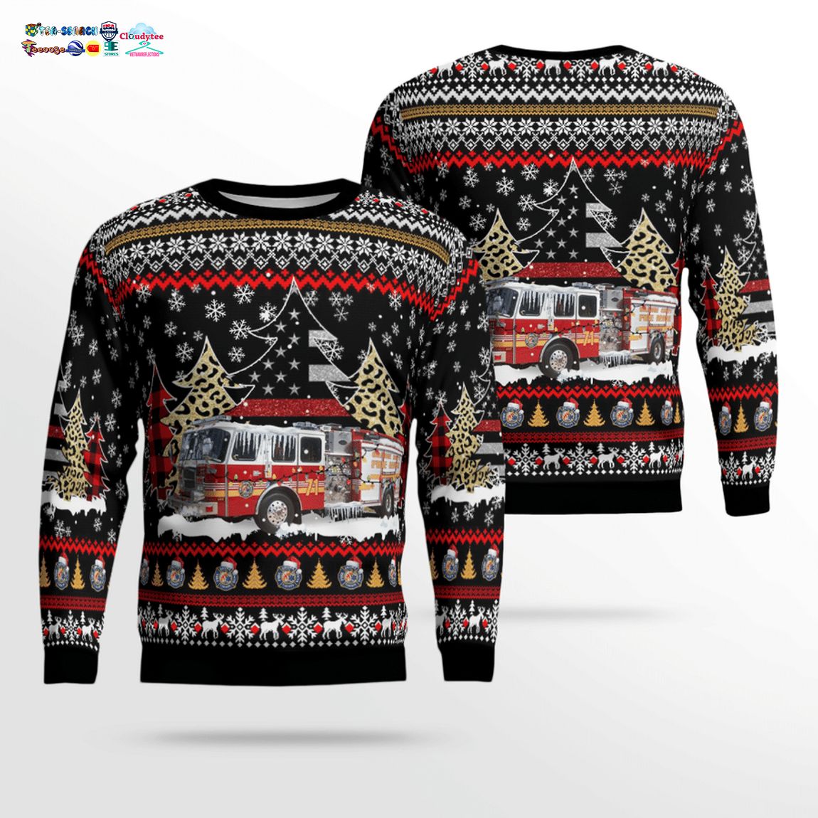 Florida Orange County Fire Rescue Department 3D Christmas Sweater – Saleoff