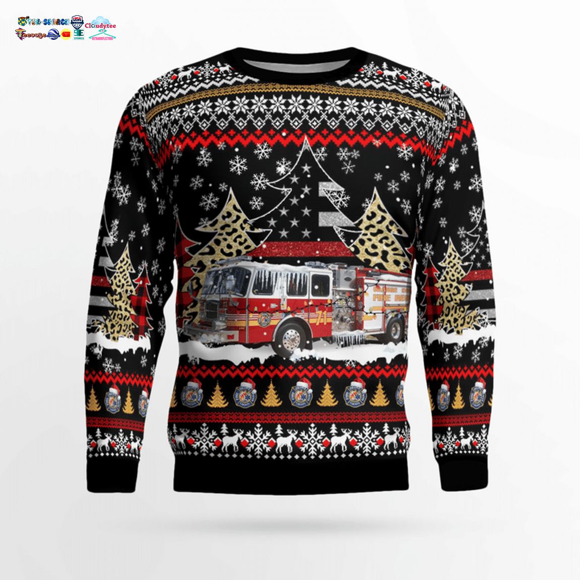 Florida Orange County Fire Rescue Department 3D Christmas Sweater - Saleoff