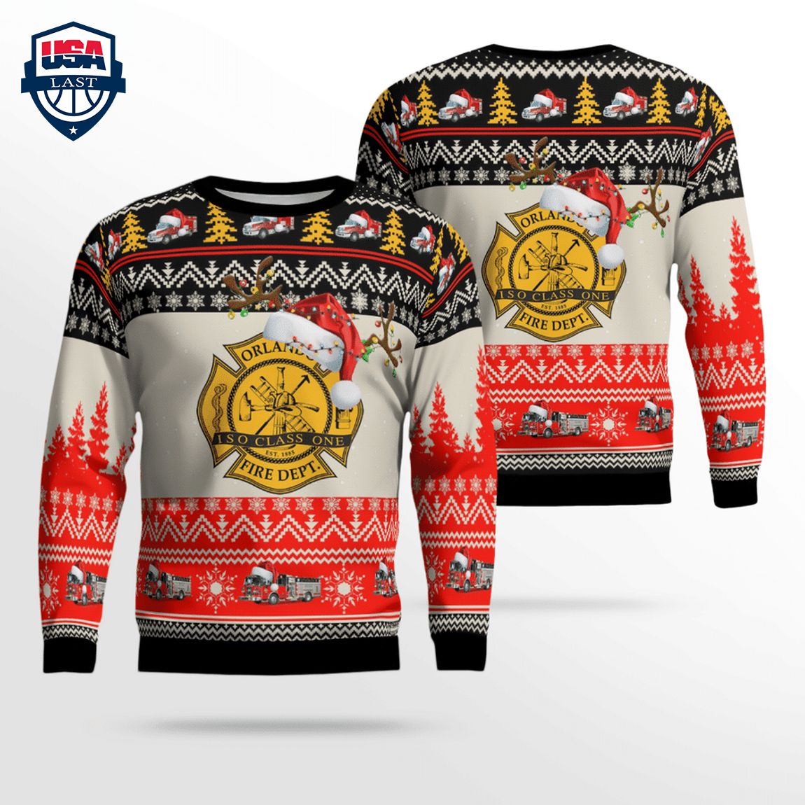 Florida Orlando Fire Department 3D Christmas Sweater - You look fresh in nature