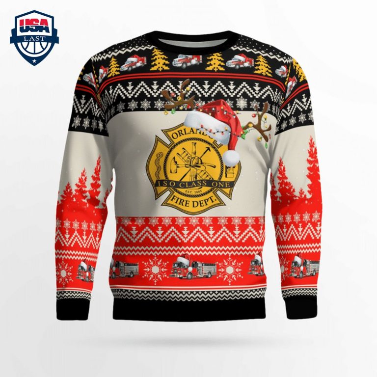 Florida Orlando Fire Department 3D Christmas Sweater - Amazing Pic