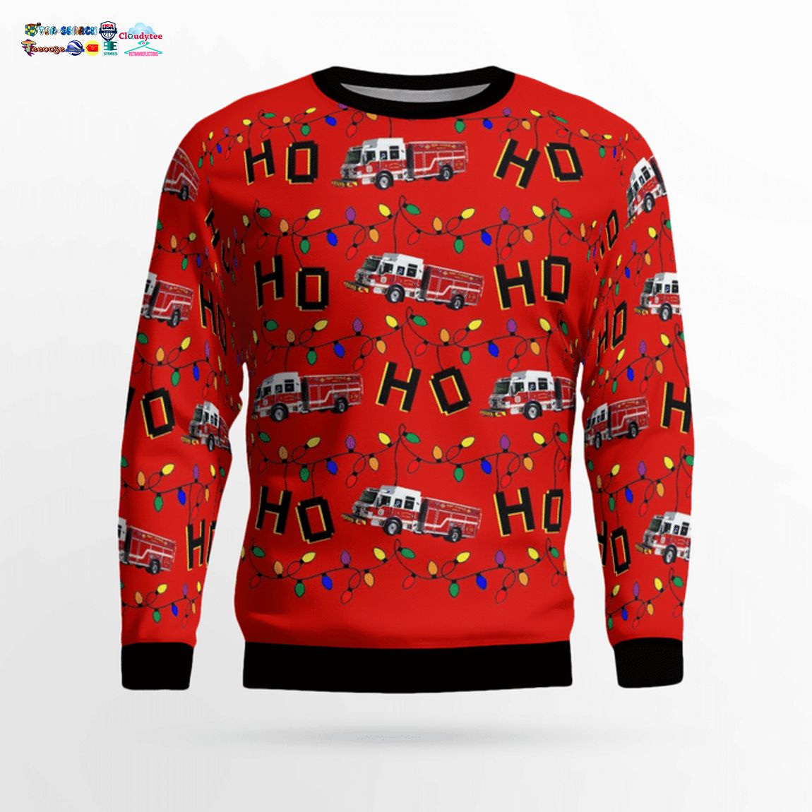 Florida Port Orange Fire & Rescue Ho Ho Ho 3D Christmas Sweater
