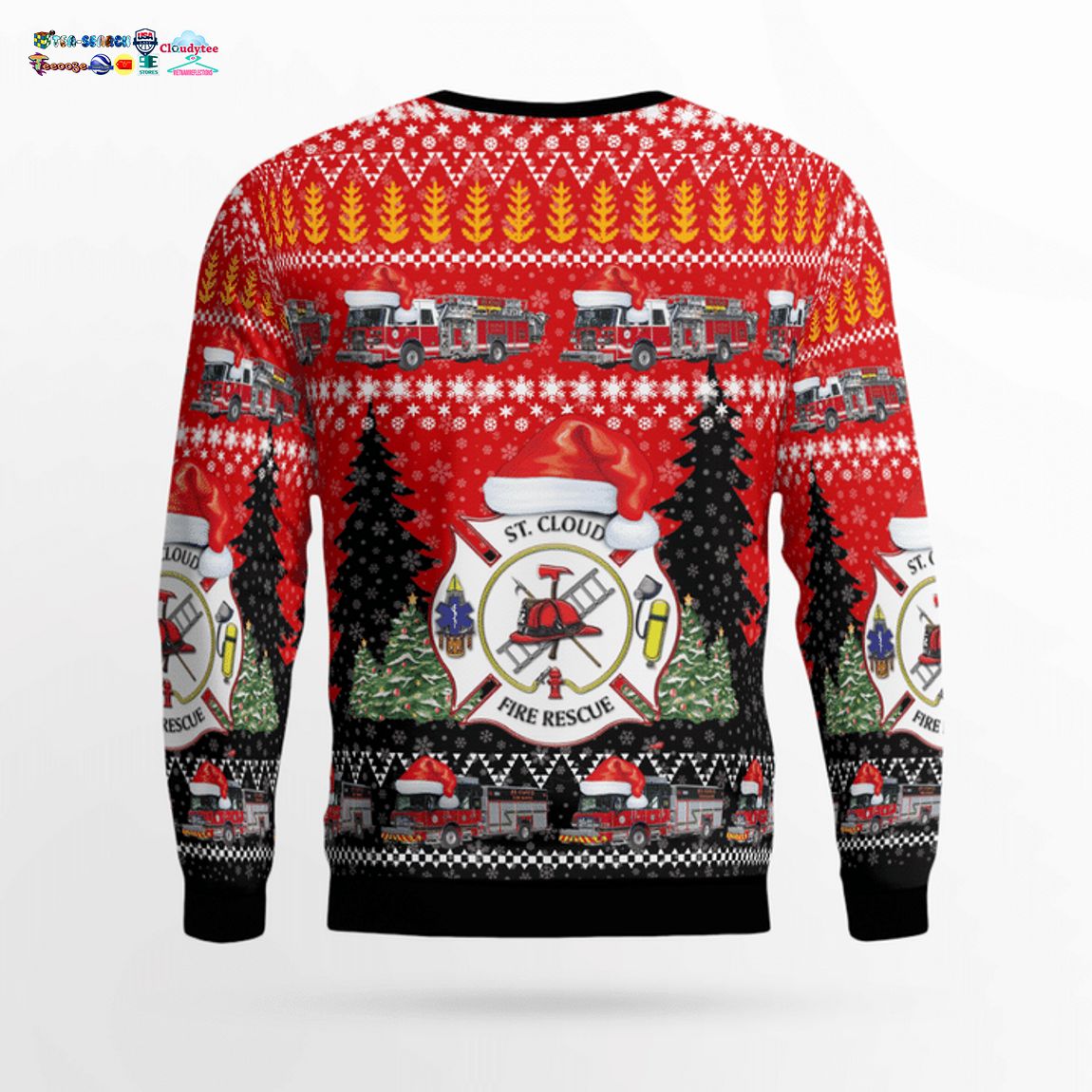 Florida St. Cloud Fire Rescue 3D Christmas Sweater