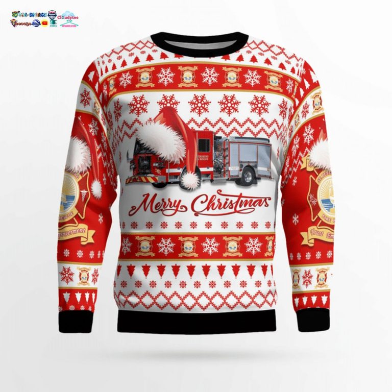 Florida St. Petersburg Fire Rescue 3D Christmas Sweater - Amazing Pic