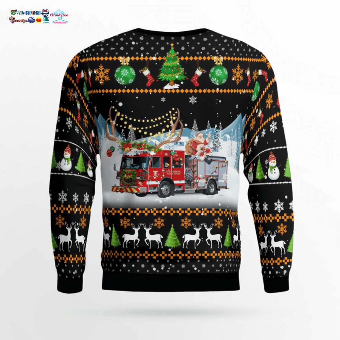 Florida St. Petersburg Fire Rescue Ver 2 3D Christmas Sweater
