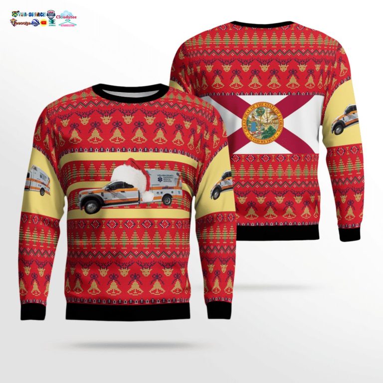 Florida Volusia County EMS 3D Christmas Sweater - Ah! It is marvellous