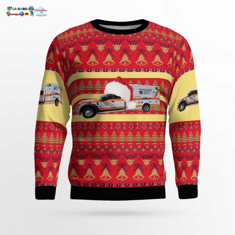 Florida Volusia County EMS 3D Christmas Sweater - Loving click