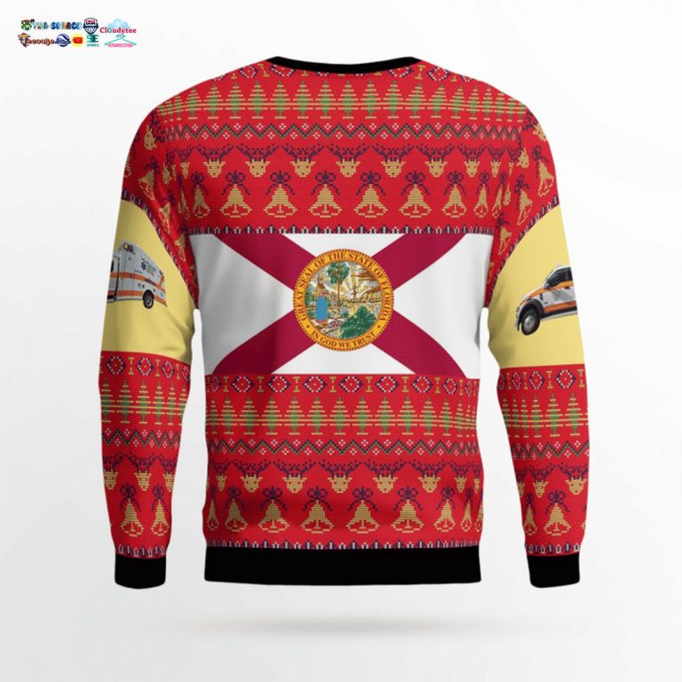 Florida Volusia County EMS 3D Christmas Sweater - Stand easy bro