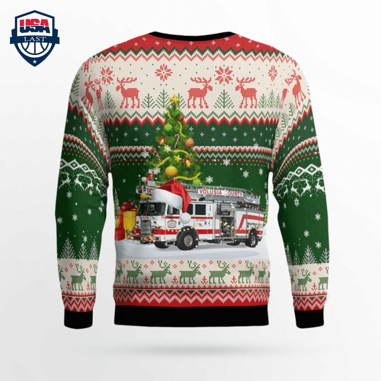 Florida Volusia County Fire Rescue 3D Christmas Sweater - Amazing Pic