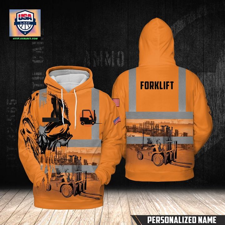 Forklift Personalized Name 3D Hoodie – Usalast
