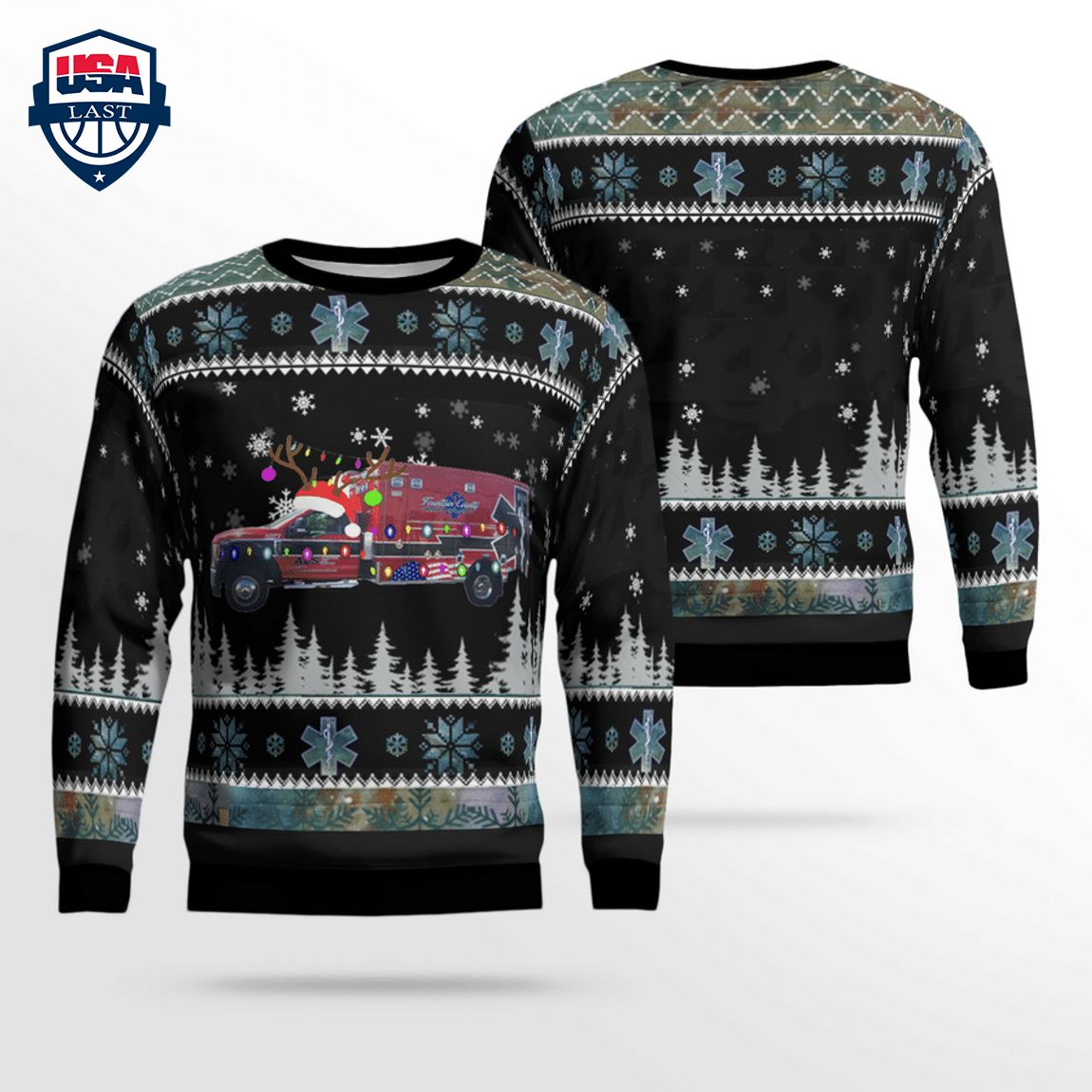 Fountain County EMS 3D Christmas Sweater – Saleoff