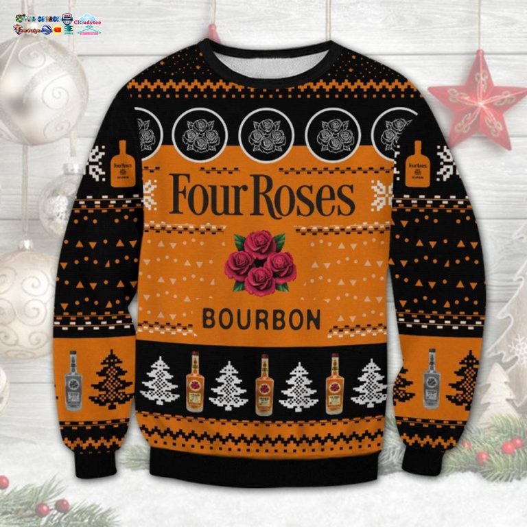 Four Roses Ugly Christmas Sweater - This place looks exotic.