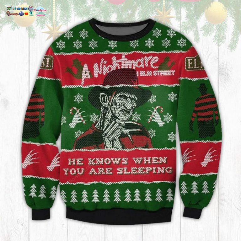 Freddy Krueger A Nightmare On Elm Street Ugly Christmas Sweater - Good click
