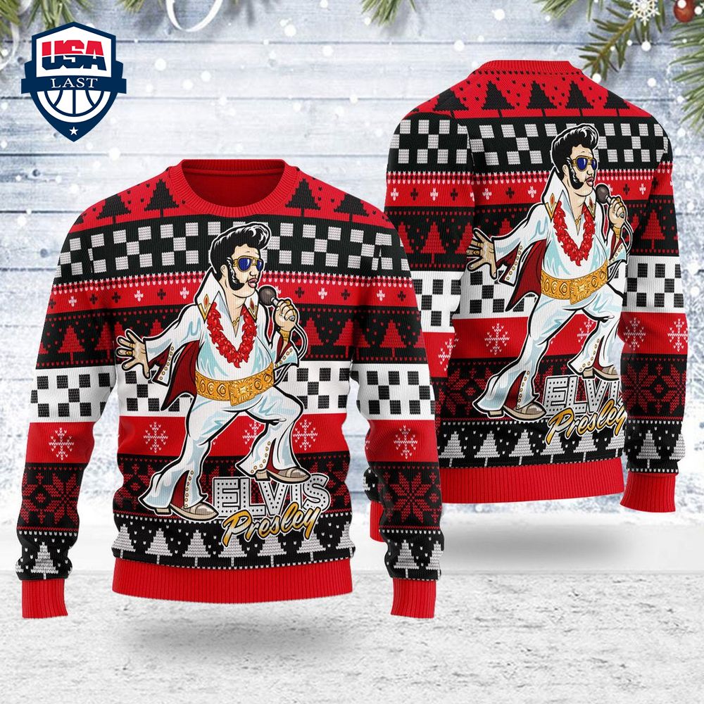 Gearhomie Elvis Fatley Meme Ugly Christmas Sweater – Saleoff