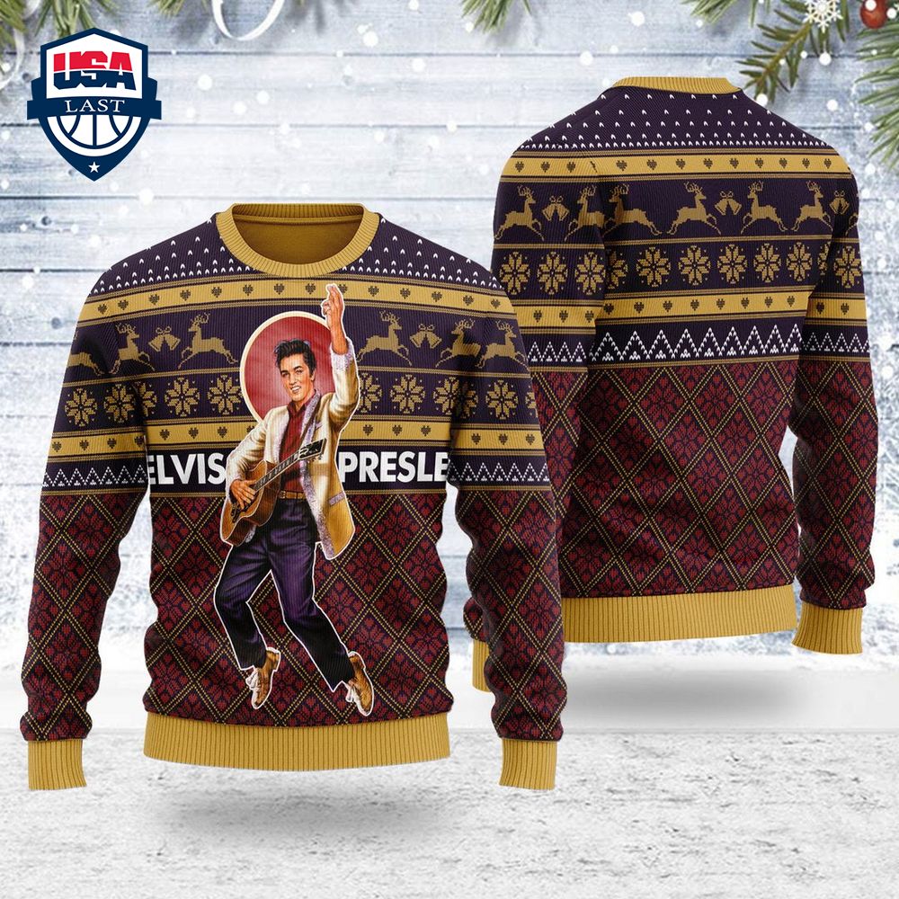 Gearhomie Elvis Presley Ugly Christmas Sweater – Saleoff