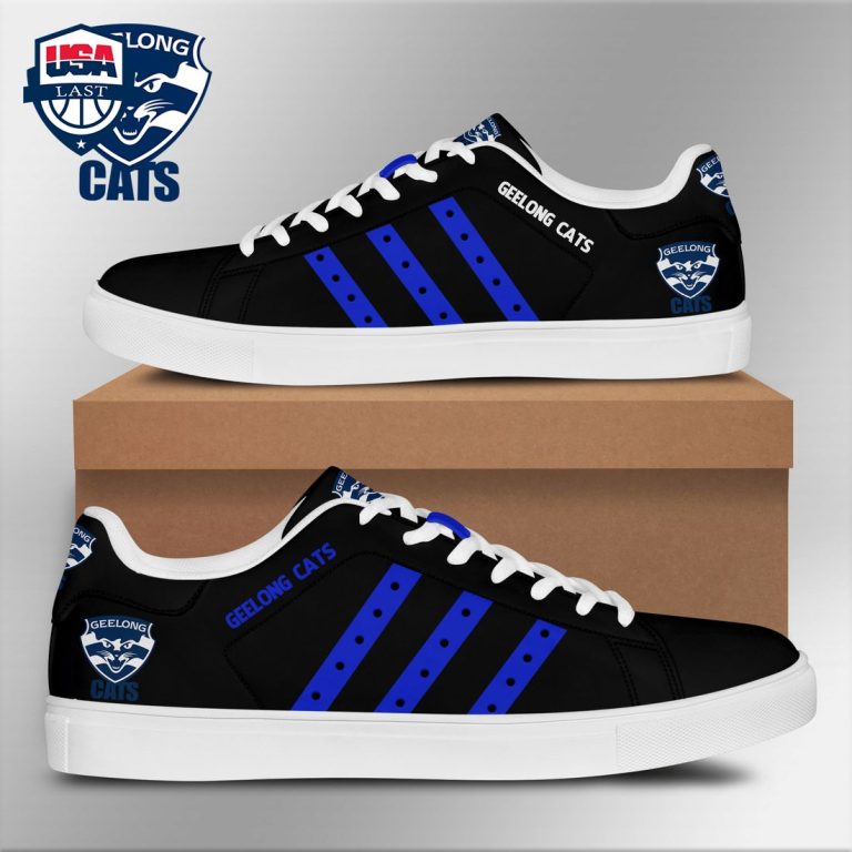 Geelong Cats Blue Stripes Style 2 Stan Smith Low Top Shoes - Nice photo dude