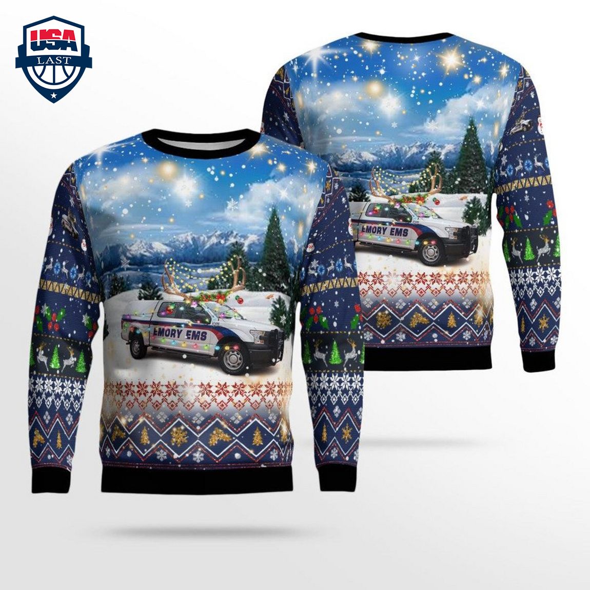 Georgia Emory EMS 3D Christmas Sweater – Saleoff