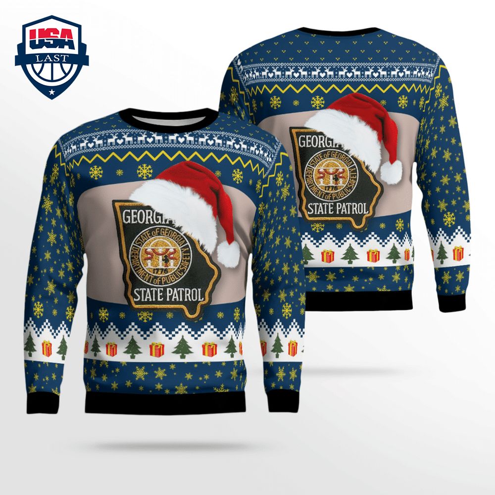 Georgia State Patrol 3D Christmas Sweater - Heroine