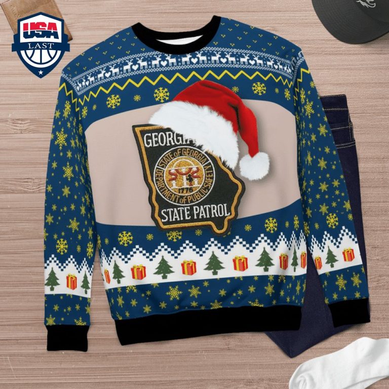 Georgia State Patrol 3D Christmas Sweater - Stand easy bro