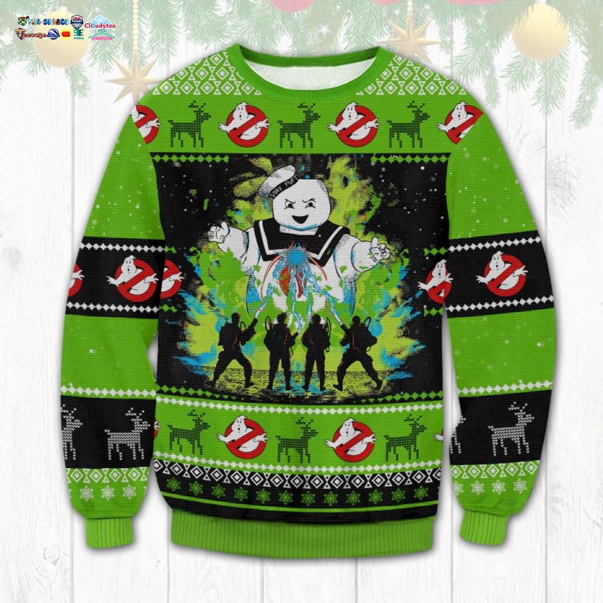 Ghostbusters Ugly Christmas Sweater - Such a charming picture.