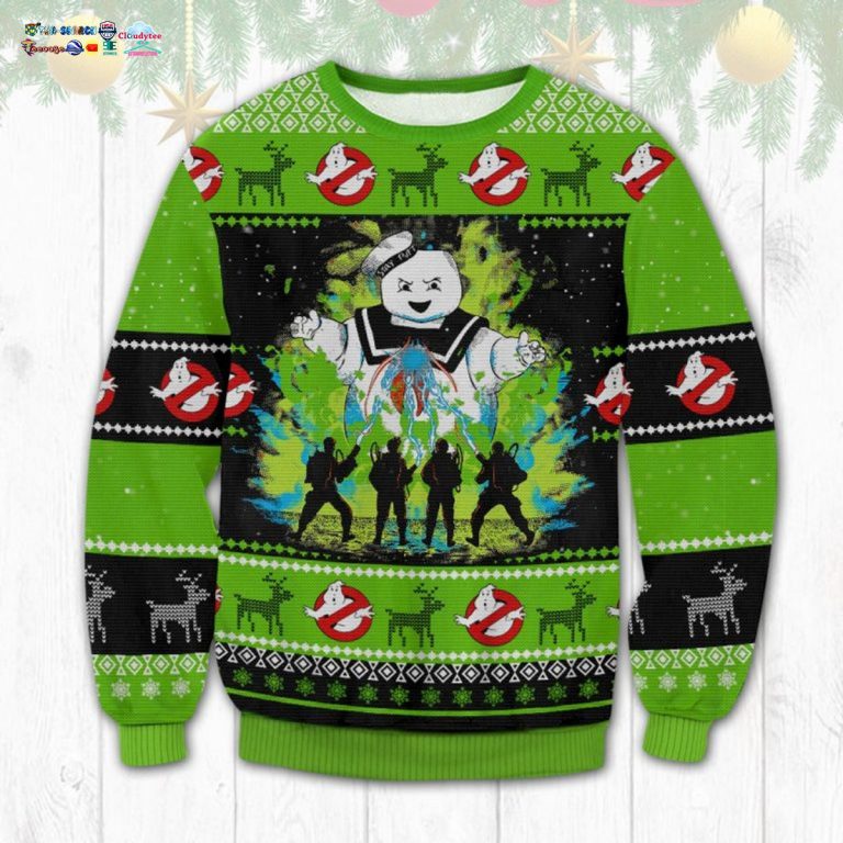 Ghostbusters Ugly Christmas Sweater - This place looks exotic.