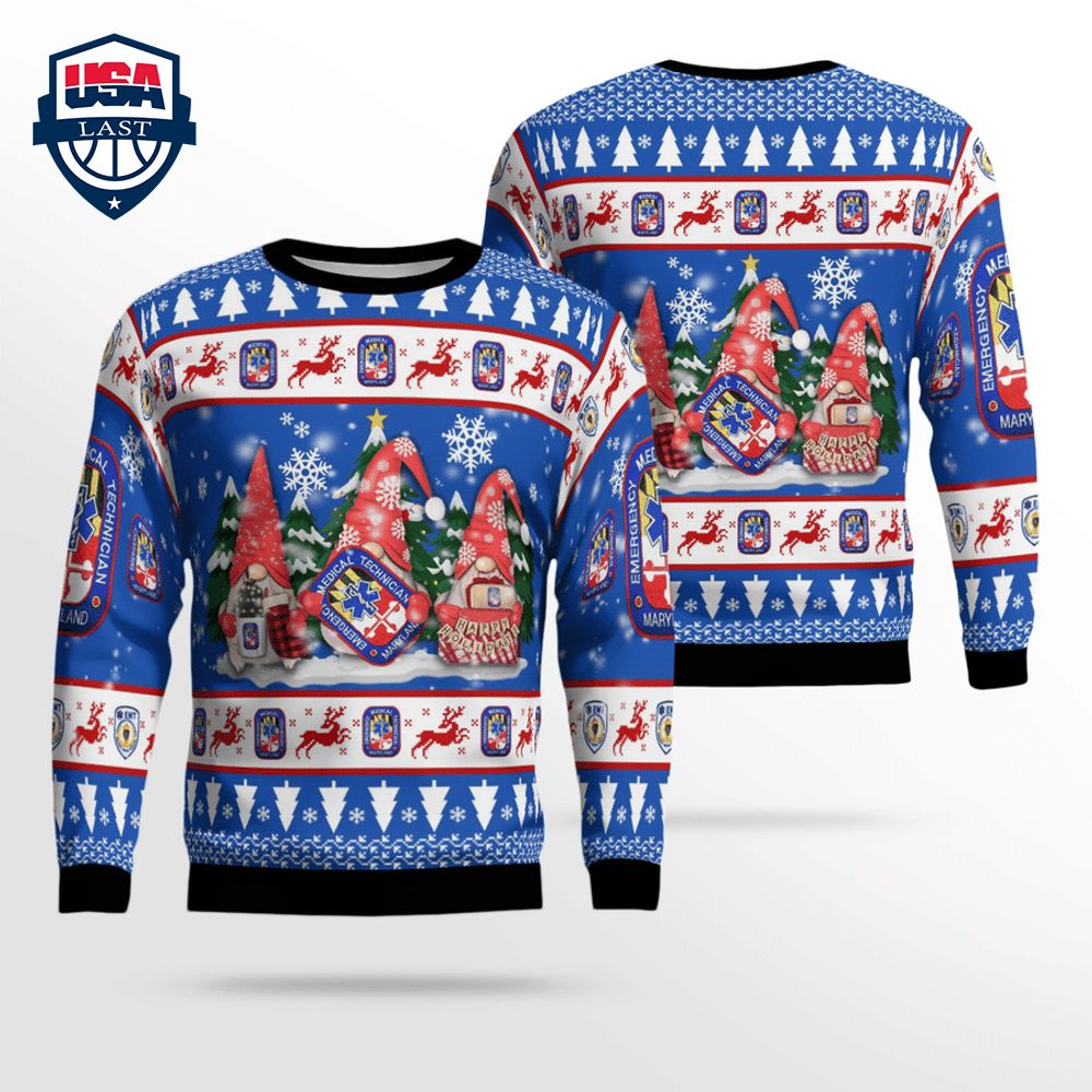 Gnome Maryland EMT 3D Christmas Sweater – Saleoff