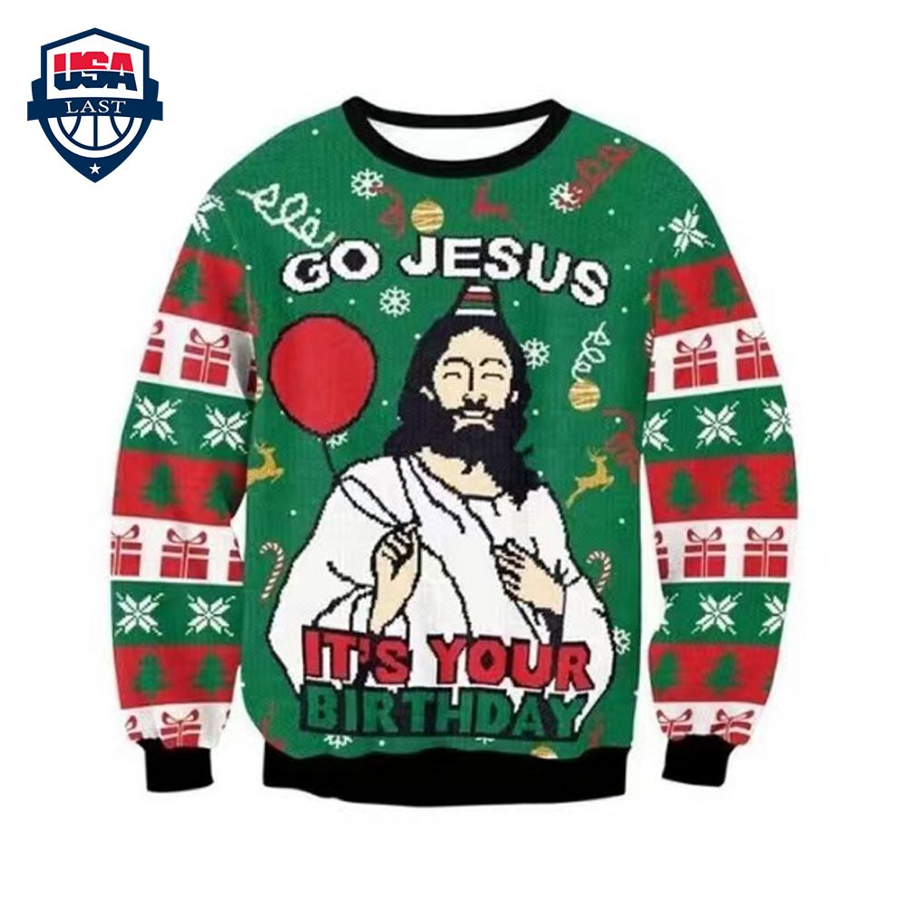 Go Jesus It’s Your Birthday Ugly Christmas Sweater – Saleoff