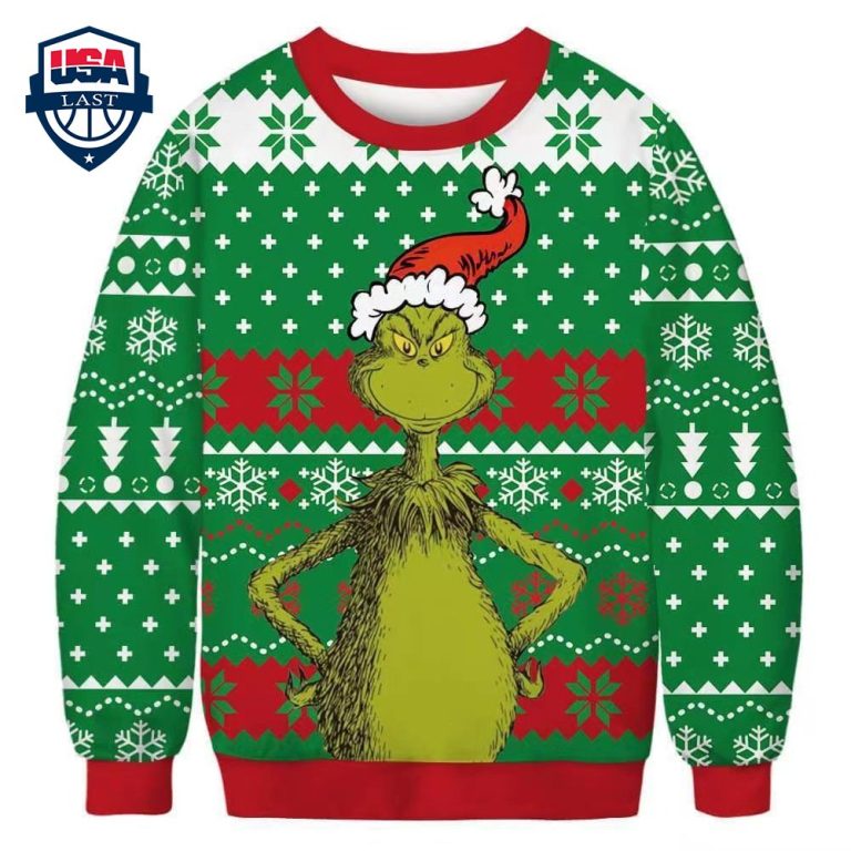 Grinch Wear Santa Hat Ugly Christmas Sweater - You look so healthy and fit