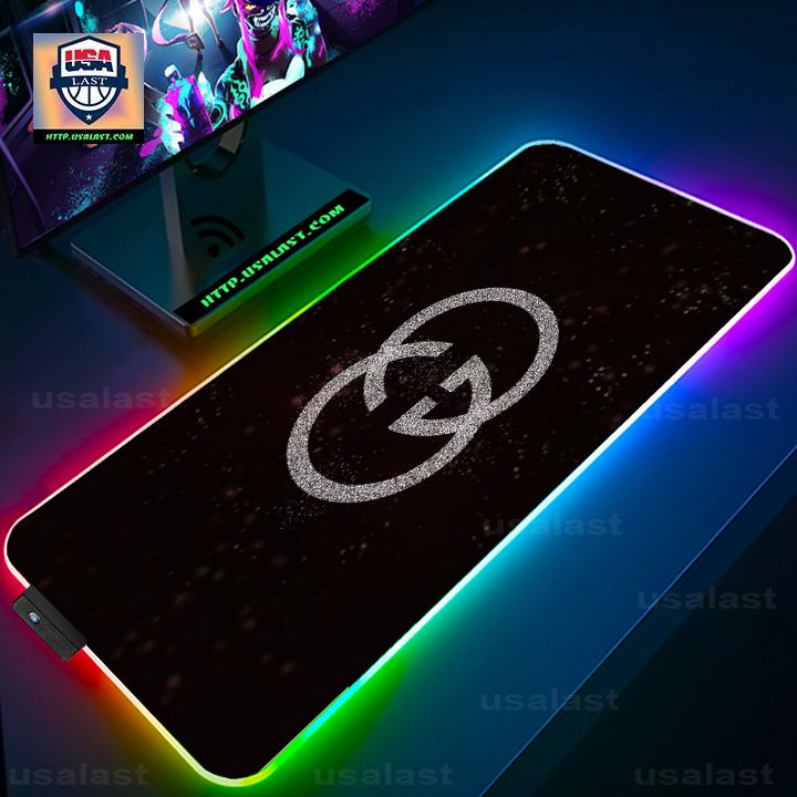 Gucci White Logo Glitter Led Mouse Pad - Hey! Your profile picture is awesome