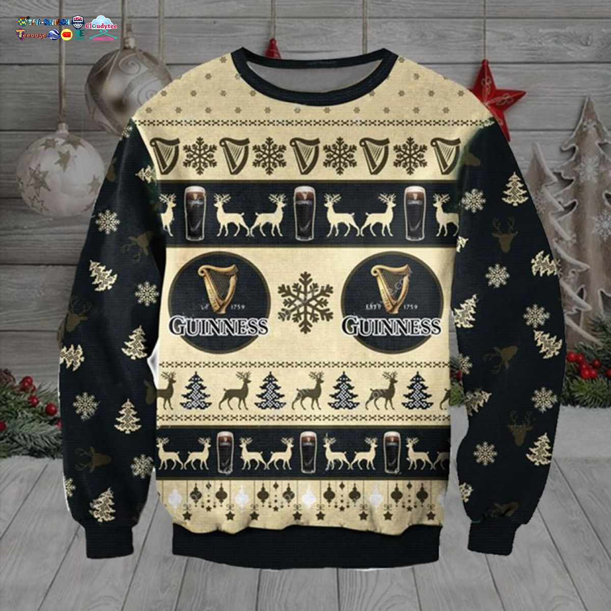 Guinness Ver 2 Ugly Christmas Sweater